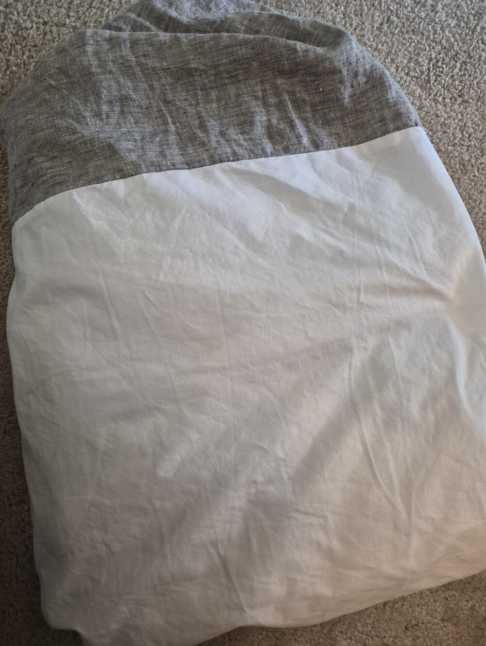 RH RESTORATION HARDWARE Neutral Taupe 100% Linen Cotton KING Boxspring Cover